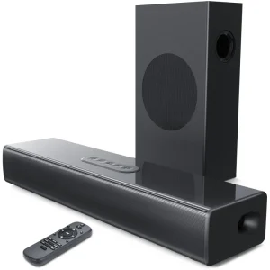 S22L OEM Bass Audio 2.1 Home Theater System TV Soundbar Remote Wireless Speaker PMPO 100W Sound bar with Subwoofer