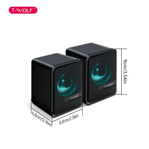 S3 Wired RGB Speaker LED Lights Gaming for PC Laptops and Gaming Computer Desktop