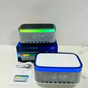 S300 Portable for WiFi Wireless Speaker with Alarm Clock RGB LED Lighting Plastic Material Computer Use Indoor Outdoor