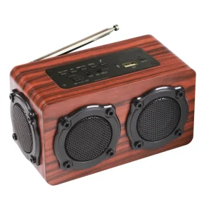 S409 Multofunctional Wooden Wireless Speakers Outdoor Portable Home Desktop Subwoofer Bluetooth Speaker