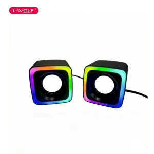 S6 Wired RGB Speaker LED Lights Gaming for PC Laptops and Gaming Computer Desktop