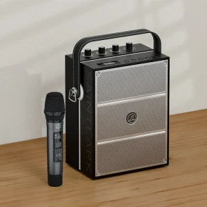 S9 60W Home Karaoke UHF Wireless Speaker Portable Bluetooth Speaker with Handheld Mic