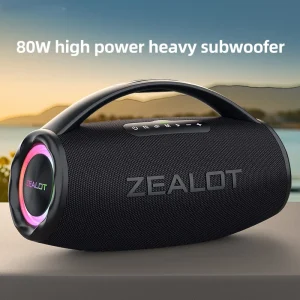 S97 80W High Power Portable Speaker 16000mAh Rechargeable Battery Waterproof Design RGB LED Outdoor Lighting