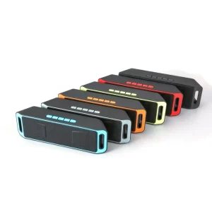 SC208 Wireless Speaker BT 5.0 Stereo TF USB Radio Built in Microphone Dual Low Speaker