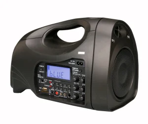 SH 227D Portable PA Amplifier Dual-Way Audio Crossover Outdoor Plastic USB AUX Speakers Battery Powered for Parties