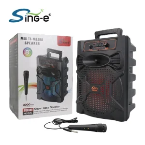SING E ZQS809 Portable Party Speaker for Outdoor Wireless Speaker Original Woofer with Microphone