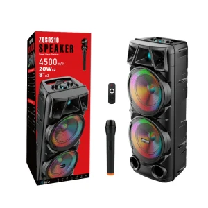 SING E ZQS8210 8Inch Heavy Bass BT Speaker Trolley Wireless Karaoke Microphone Pro Sound Outdoor Party Mobile Entertainment
