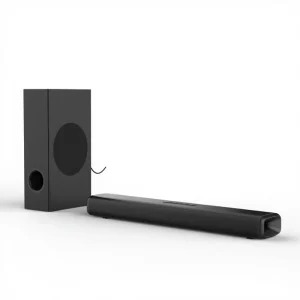 SL04 100W Horizontal TV Soundbar with Subwoofer Detached Wireless Bass Unit Full Connectivity for Enhanced TV and Movie Sound