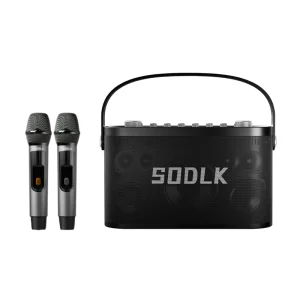 SODLK S1271PLUS 280W Portable Karaoke Machine with 2 Wireless Microphones Karaoke Speaker Supports AUX USB MIC Live Streaming