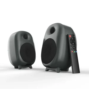 SR08 80W Mini Home Cinema Audio Bookshelf Speaker with Metal Mesh Cover Features Strong Bass and Home Theater Systems