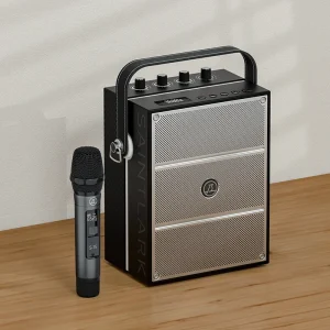 Saintlark S9 60w Bluetooth 5.3 Speaker Retro Portable Wireless Speaker With Handheld Microphone