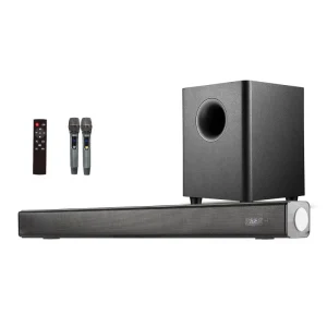 Samtronic 2.1ch Projector Soundbar Speaker with Wireless Microphone 37 Inches Home KTV Sound bar System