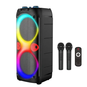 Sing E ZQS10213 Home DJ Party TWS Wireless Column Mini Portable Bass High Power Active BT 5.0 Microphone for Family Gatherings