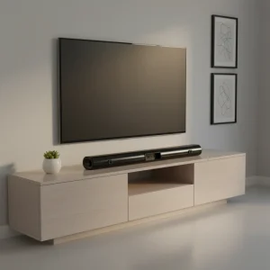 Sleek 2.0 TV Sound Bar Wireless Audio Speaker 40W Stereo Sound Plug and Play USB Optical Setup for Living Room