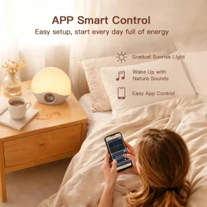 Sleep Aid Wake up Device Smart Sunrise Simulation Alarm Clock Night Light for Kids Adults Better Sleep and Refreshing Wake