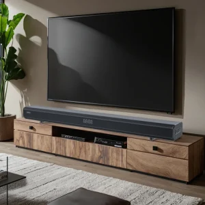 Small Home Wireless Soundbar System Easy to Use Home Speaker Including Soundbar and Subwoofer