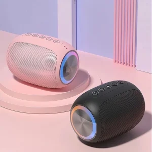 Small Plastic Speaker Cute Home Outdoor RGB Subwoofer with Card Slot USB Port In Stock