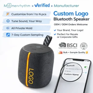 Small Portable Bluetooth Speaker Waterproof Dustproof Outdoor Speaker Custom Color Stable Wireless Connection Hands Free Call
