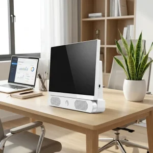 Small Smart TV 24 Inch White 10000mAh Battery Portable LED Television Wireless Monitor Google TV Portatil for Kitchen