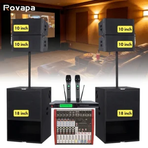 Small Theater Sound System Wireless Mic Line Array Speakers For Drama Performance Concert Hall Multipurpose Auditorium
