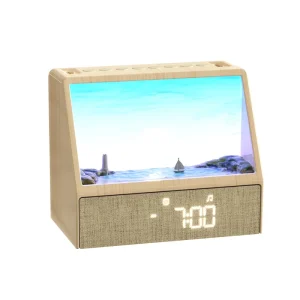 Smart Alarm Clock Sunrise Simulation Light Wake Nature Sound White Noise Speaker Bedside Lamp Digital Table Clock Home Office