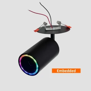 Smart Home Music Reactive Dimmable LED Magnetic Rail Lighting System Speaker Audio Control Chandelier for Modern Living Room