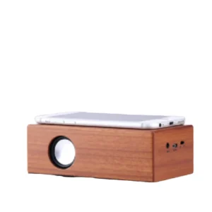 Smart Induction Aux Wireless Wooden Speaker 5 10 Hours Battery Life 5 10W Output for Retro Mini Subwoofer for Desktop Computer
