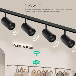 Smart Magnetic Track WiFi Speaker Wireless 10m Wireless Audio Recessed 48V Low Voltage Hi Fi System for Home Theater