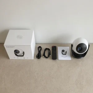 Smart Mini Projector with 1920×1080 Resolution Built in Speaker Lightweight Design for Multimedia Viewing Use