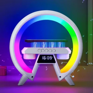 Smart RGB LED Lamp Speaker for Wireless Charging and Computer Use