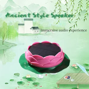 Solar Buddhist Speaker Lotus Design Zen Meditation Audio Player Chanting Machine Wireless Portable Sound Device RGB Play Video