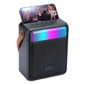 Solar Charging Outdoor Camping Speaker BT5.4 IPX4 Waterproof RGB TWS Phone Stand Mini Portable Loud Sound Long Battery
