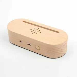 Solid Beechwood Bluetooth Speaker Acrylic Board Remote Control Decorative Piece for Small Spaces for Graduation Mother’s Day
