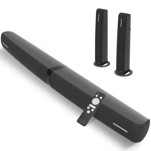 Sound Bar for Smart TV 90W Soundbar with BT/ARC/Optical/AUX Connect and Auto Volume Boost 2 in 1 Detachable Soundbar