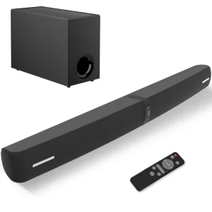 Sound bar with Subwoofers 110W Soundbars for TV with ARC OPT AUX BT Connections Home Theater Systems Wireless Speakers