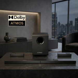 Soundbar with Dolby Atmos and Wireless Subwoofer Easy Setup Rich Bass Crystal Clear Sound for Any TV