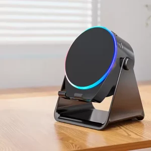 Speaker Bracket Wireless Sensor Stand Phone Holder Speaker Desktop 4-in-1 Live Streaming BT Speaker with RGB Light Music Player