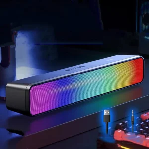 Spot Private Mold BT Wireless Speaker Subwoofer Long Strip RGB Light Desktop Speaker