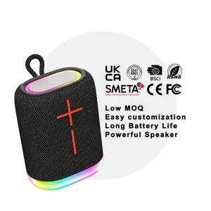 Stereo LED Ice Bucket Bocinas Speaker Portable Smallest Light MP3 Player Music Outdoor Waterproof Wireless Memory TF
