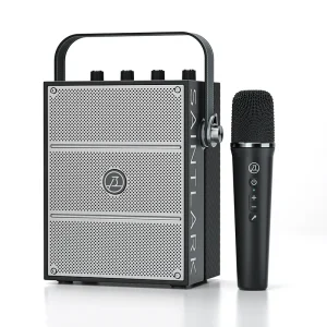 Stereo Wireless Speakers for Party and Meeting 40W Karaoke Outdoor Loudspeaker Audio Speaker With Wireless Microphone
