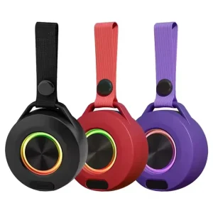 Subwoofer 360 Degree Stereo Surround Sound IPX5 Waterproof Portable Wireless BT Speaker with Lanyard