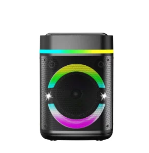 Subwoofer Portable Speaker 8 Inch Bass Driver Full Range RGB Lighting Memory Card Support 40W Built-in Mic