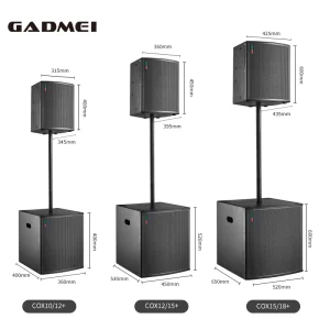 Subwoofer Speaker 12 Inch Bass Stage Monitor Column Active Speakers 15 Inch Professional Amplifier Module