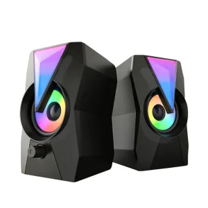 Subwoofer Stereo USB 2.0 Bocina for PC Desktop RGB Light Game Computer Speaker