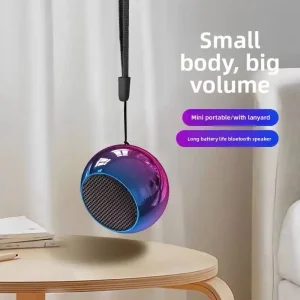 Super Mini Wireless Portable Outdoor Sports Aluminum Alloy Subwoofer Speaker 5W Output TWS Pairing Built-in Mic