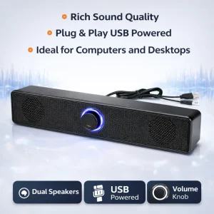 Surround Speaker Home Theater Sound System Computer Soundbar RGB LED Lighting for TV Stereo Bass Boost Large Volume