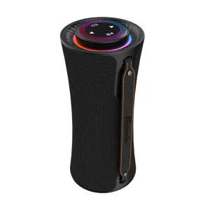 T16 80W IPX5 Waterproof Bluetooth Speaker RGB Light Outdoor Speaker Waist Style Touch Rotated Button Deep Bass Subwoofer