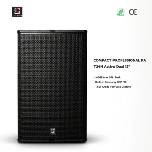 T24N Professional Speaker 1000W Dual 12” Powerful DJ PA System Audio