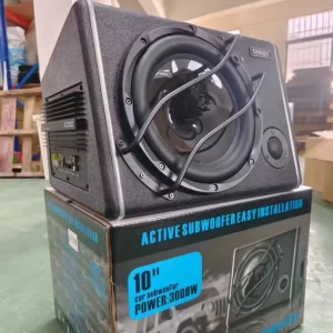 TANBX 10 Inch Bass Speaker Subwoofer with Tweeter Pure Bass Car Active Subwoofer Enclosure TB-1310S