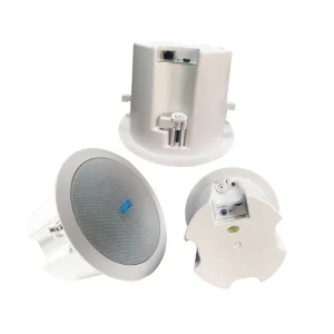 TCP IP Network Ceiling Speaker with DC12V Power 30 50W Output APP Supported for Schools Malls Offices